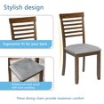 thumbnail image 4 of Xukmct Modern Wooden Dining Table with 4 Pack Chair, Rectangular Table Chair Set for Dining Room, Living Room, Brown, 4 of 10