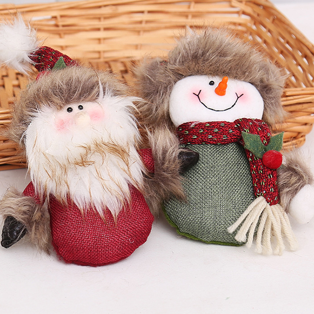 Christmas Hanging Plush Ornament for Holiday Xmas Fireplace Party Decoration Ornament for Home Inside Snowman Plush Perfect Holiday Decoration Christmas Plush Ornament for Home for Christmas  Snowman - image 5 of 8