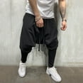 thumbnail image 6 of Men's Hop Streetwear Loose Fit Cropped Trousers for Sports and Everyday Casual Wear Comfort Pants Mens Fashion Joggers Sports Pants Trousers Mens Long Pants, 6 of 7