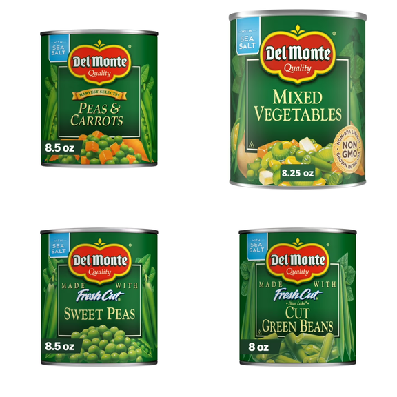 Del Monte Vegetable Variety Bundle 8.5 oz, 8 Cans