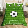 thumbnail image 5 of 2024 Football Duvet Cover Ball Sports Bedding Set Green Football Field Comforter Cover Microfiber Soccer Quilt Cover Twin Size, 5 of 7