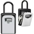 thumbnail image 1 of Key Lock Box Wall Mounted, Portable Lock Box for House Key, 5 Key Capacity, Weatherproof Resettable Code House Key Safe Security Lock Box for Outside Realtors Garage Spare (1 Pack), 1 of 8