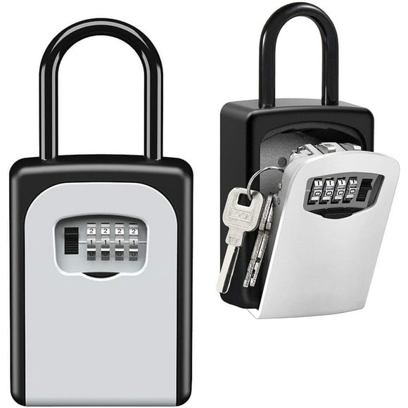 Key Lock Box Wall Mounted, Portable Lock Box for House Key, 5 Key Capacity, Weatherproof Resettable Code House Key Safe Security Lock Box for Outside Realtors Garage Spare
