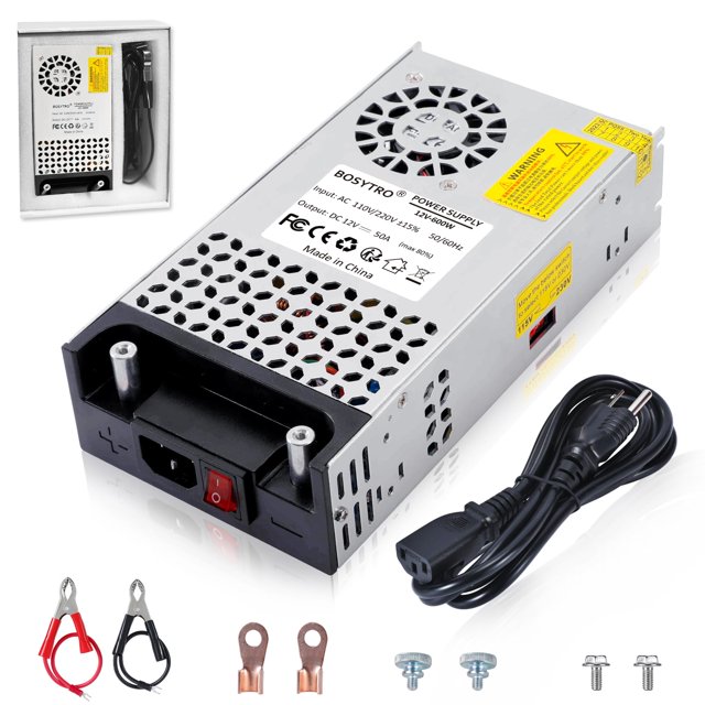 Convertidor AC a DC BOSYTRO 12V 600W 50A Fuente de alimentación 110V