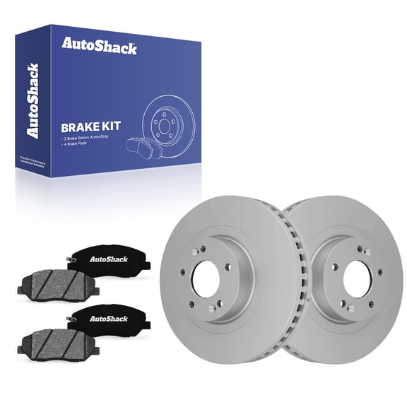 AutoShack Front Brake Rotors & Ceramic Pads for Hyundai, Santa Fe 2013-2016 Santa Fe XL 2013-2016, AWD FWD V6 3.3L - Coated - ArmorStop - 12.6" (320 mm), 5-Lug