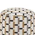 thumbnail image 3 of Puf otomán moderno Benzara beige gris geométrico 40 cm, 3 of 6