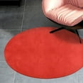 thumbnail image 4 of Pure Red Round Carpet Circle Rug Outdoor Patio Area Rug Washable Large Area Rugs Hallway Room Decor Fitness Mats, 4 of 8