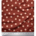 thumbnail image 1 of Soimoi Red Velvet Fabric Dots & Artistic Flower Stripe Print Fabric by the Yard 58 Inch Wide, 1 of 3