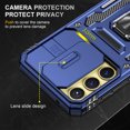 thumbnail image 4 of Feishell Case for Samsung Galaxy A16 5G Camera Lens Slide Protection Cover with Ring Holder Kickstand, Armor Heavy Duty Military Grade Shockproof PC Rugged Bumper for Samsung Galaxy A16 5G,
Navyblue, 4 of 7