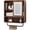 Dark Walnut, variant on Vecenuy White Bathroom Wall Cabinet with Mirror, 3 Lighting Modes, Adjustable Brightness, Jewelry Holder, Sliding Door, Over Toilet Storage Cabinet, White