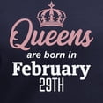 thumbnail image 3 of CafePress - Queens Are Born In February 29Th T Shirt - Women's V-Neck Dark T-Shirt, 3 of 4