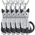 thumbnail image 1 of Cadenas con motivos de animales CatNeck06 5Pzas Siamese Plata/Negro Metal Cadena y Dije., 1 of 1