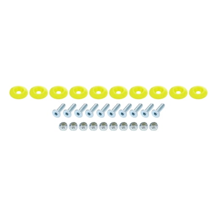 ALLSTAR PERFORMANCE Countersunk Bolt Kit Fluorescent Yellow 10pk ALL18688