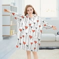 thumbnail image 5 of joogoo Wearable Blanket Hoodie for Hearts Pattern Oversized Sherpa Hooded 3-14 YR M, 5 of 7