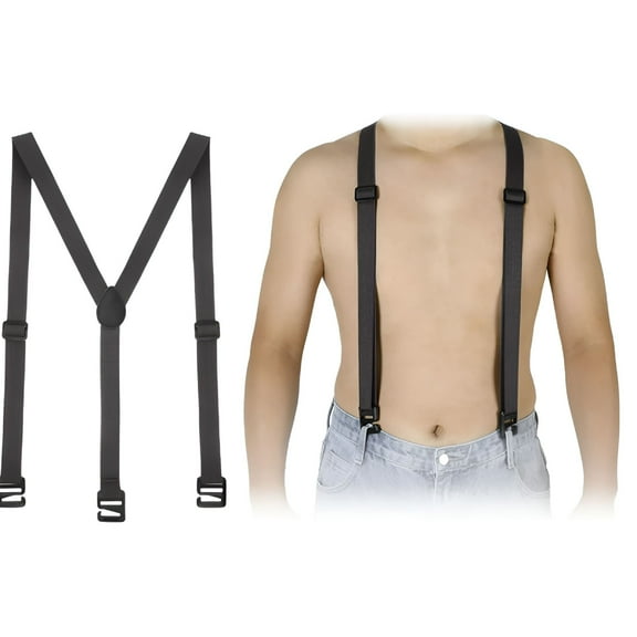 LAMIRO Hidden Suspenders for Men Invisible Under the Shirt Suspenders Adjustable Undergarment Suspenders Men