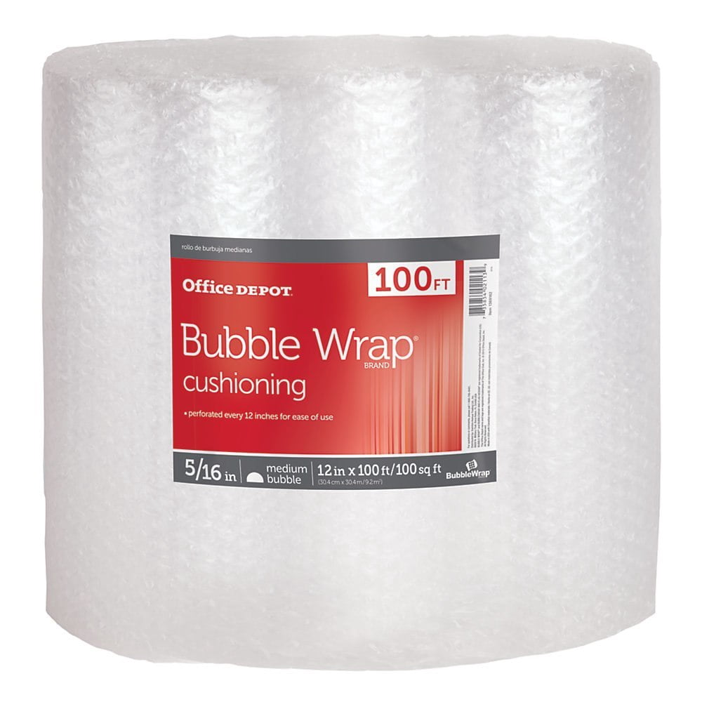 Office Depot® Large Bubble Packing Material, 12" x 100'