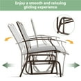 thumbnail image 3 of Topeakmart 2-Person Patio Swing Glider Bench Texteline with Steel Frame, Gray, 3 of 7