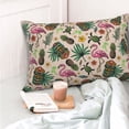 thumbnail image 4 of Kdxio Cotton Pillow Cases 16"x24" Pillowcases,Soft and Breathable Bedroom Pillow Cases-Tropical Mask Flamingo-No Pillow Core, 4 of 5