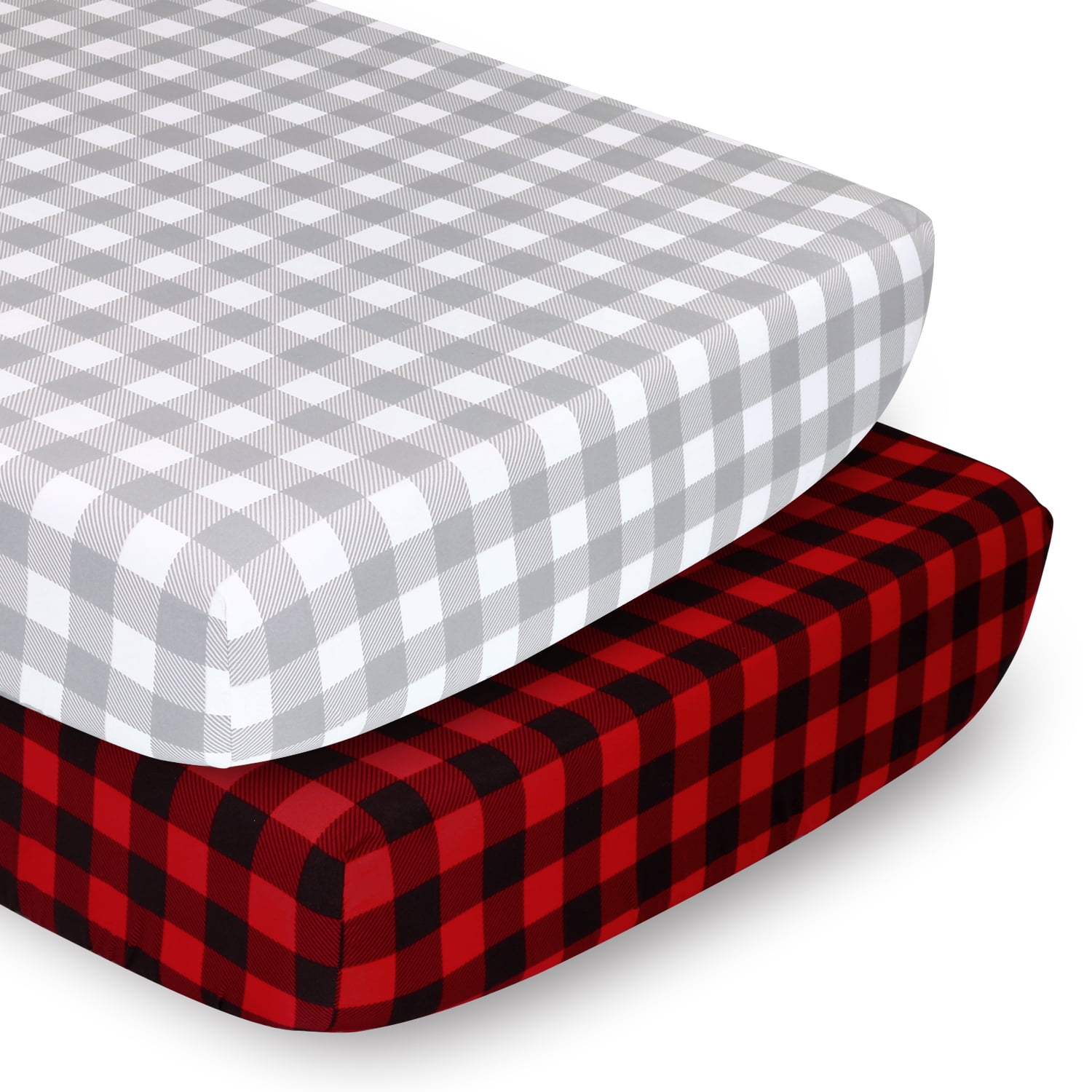 Checkered Fitted Crib Sheet Knitted Plaid Navy Crib Sheet Rustic Crib Sheet Woodland Nursery Bedding