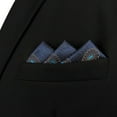 thumbnail image 3 of Pocket Squares for Men Dark Blue Brown Paisley, 3 of 5