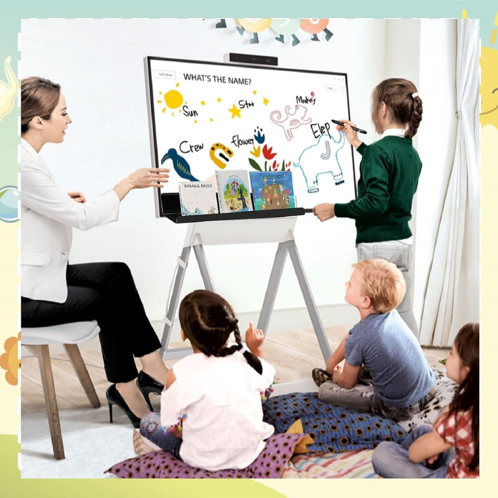 Clearance Office cabinet under $20,2 Pcs Book Shelf For Whiteboard Book Shelves With Marker Holder Super Strong Adsorption File Stand For Classroom//Fridge Acrylic 2PC