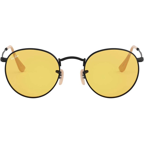Ray Ban Round Yellow Photochromic Sunglasses RB3447 90664A 53 