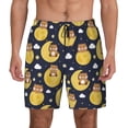 thumbnail image 3 of Uemuo Moon Bear Pattern Mens Swim Trunks Quick Dry Board Shorts with Mesh Lining, Stretch Beach Shorts Quick Dry No-Chafing Board Shorts-XX-Large, 3 of 9