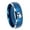 Blue Two Tone Dome Polished Edges, variant on Tungsten Thundercat 8mm Brushed Gray Beveled Edges Men's Ring