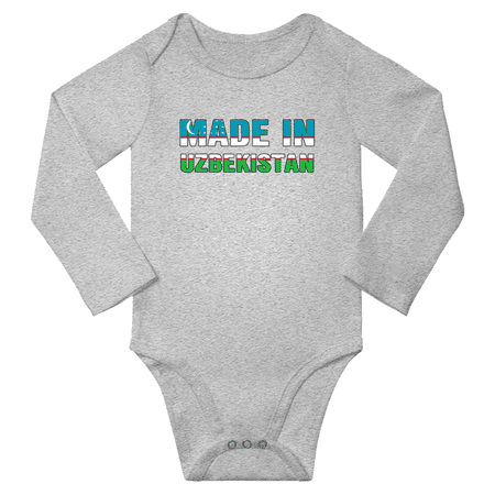 

Made In Uzbekistan Baby Long Sleeve Clothing Bodysuits (Gray 24 Months)