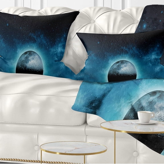 Designart 12" x 20" Multi-color Polyester Throw Pillow