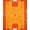 Orange Amber Cream, Pattern 3, variant on Design&I 8'x10' Washable Area Rug Varsity Basketball Trophy Badge Border Bold Stripe Center Repeating for Dining Room, Large Office, Lounge, Snag-Free