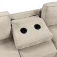 thumbnail image 3 of 126" L-shaped Sofa Sectional Sofa Couch Pull-out Sofa Bed with Charging Devices and Cup Holders for Living Room (Beige), 3 of 12