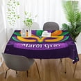 thumbnail image 6 of Coolnut Mardi Gras Rectangle Tablecloth Spill-Proof Polyester Table Cloth Table Cover for Kitchen Dining Picnic Holiday Party Decoration,60"x90", 6 of 7