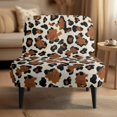 thumbnail image 2 of HELLHERO Leopard Print Elastic Bottom Armless Accent Chair Protector with Stretch Elastic Bottom, Dustproof Armless Accent Chair Cover, 2 of 8