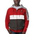 thumbnail image 4 of Men's Starter Red/Pewter Tampa Bay Buccaneers Playoffs Color Block Full-Zip Hoodie, 4 of 5
