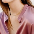 thumbnail image 3 of Collares con iniciales en capas para mujer, collar de cadena con clip, hexag simple y lindo, 3 of 5