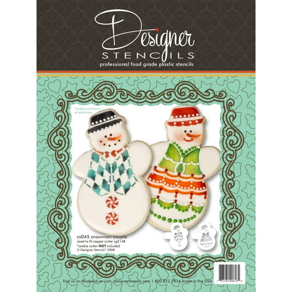 Snowman Couple Stencil Set (no cutter) by Designer Stencils