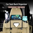 thumbnail image 6 of Supbessel 3-in-1 Car Organizers and Storage Box, Multifunctional Car Seat Back Storage Box with Tissue Holder, 2 Cup Holders & Hanging Hooks, Back Seat Car Organizer for Travel - Beige, 6 of 12