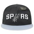 thumbnail image 2 of Men's-New Era  Black/Silver San Antonio Spurs Throwback Satin Vintage Pin Two-Tone 59FIFTY Fitted Hat, 2 of 6