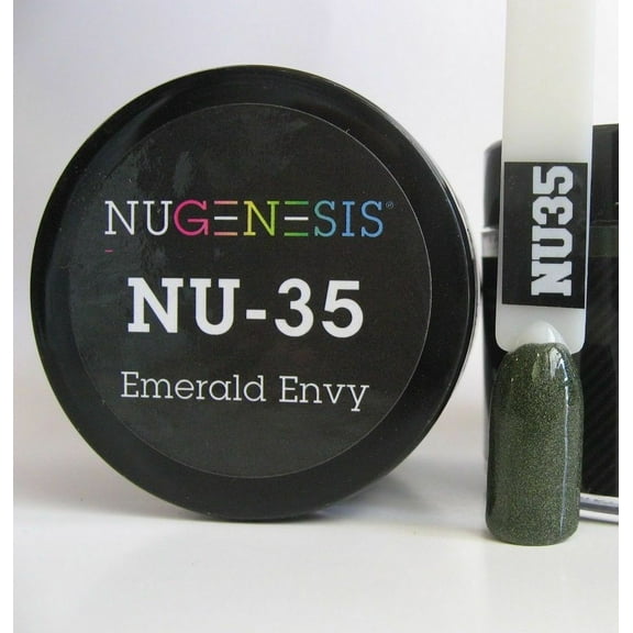 NUGENESIS Nail Color Dip Dipping Powder 1.5oz/jar - NU35 Emerald Envy