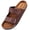 Brown, variant on Men Women Cork Footbed Sandals,Adjustable Strap Flat Leather Sandals for Daily Walking Beach Pool Shopping Travel