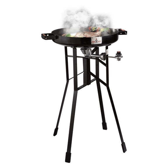 FIREDISC Original 380 Tall Outdoor Portable Propane Cooker in Jet Black