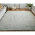 thumbnail image 2 of Feizy Navaro Modern Distressed, Ivory/Gray/Blue, 2'6" x 8' Runner Sheen Handmade Scandinavian Geometric Floor Rug for Living room Bedroom, 2 of 8