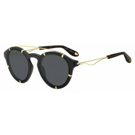Givenchy GV 7088/S 02M2 Black Gold Round Sunglasses