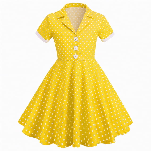 gdxvjhbj Robe Fille Robe Fluide pour Fille Froncée Sans Manches à Volants Superposés Courte Smockée Robes d'Été Taille 9-10 (Jaune, 9-10 Ans)