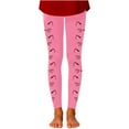 thumbnail image 2 of Tfken Child Girls Pants Cat Print Slim-Leg Leggings Pink Fall Trousers Size 5-6 Years, 2 of 5