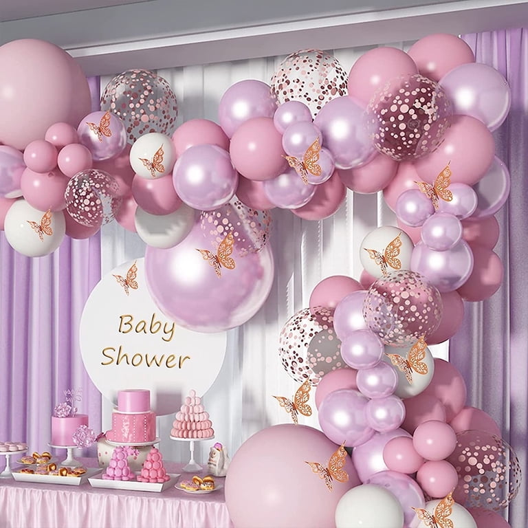 50 Pack 12-Inch Metallic Pink Balloons - For Balloon Arches, Wreaths, Birthday & Wedding Decor