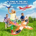 thumbnail image 2 of Allaugh 3 Pack Airplane Launcher Toy, 12.6" Foam Glider Led Plane, 2 Flight Mode Catapult Plane Boy Toys with 3 DIY Stickers, Outd, 2 of 8