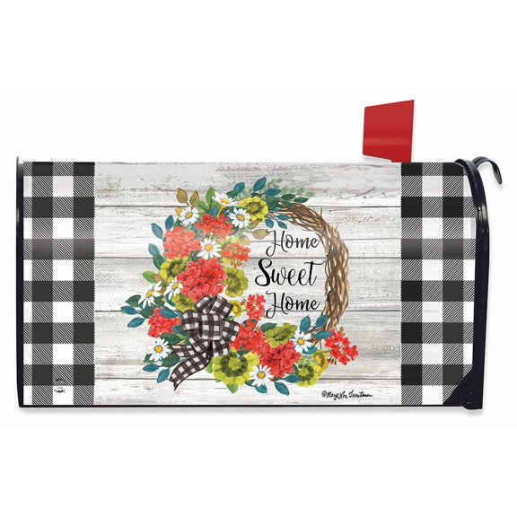 Briarwood Lane Geranium Wreath Summer Mailbox Cover