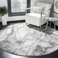 thumbnail image 2 of SAFAVIEH Craft Paul Abstract Area Rug, Grey/Silver, 5'3" x 5'3" Round, 2 of 9